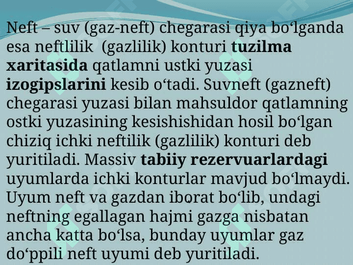 Neft va gaz konlarining kon geologik tavsifi 6