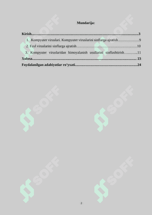 Kompyuter viruslari va virusdan himoyalanish usullari 2