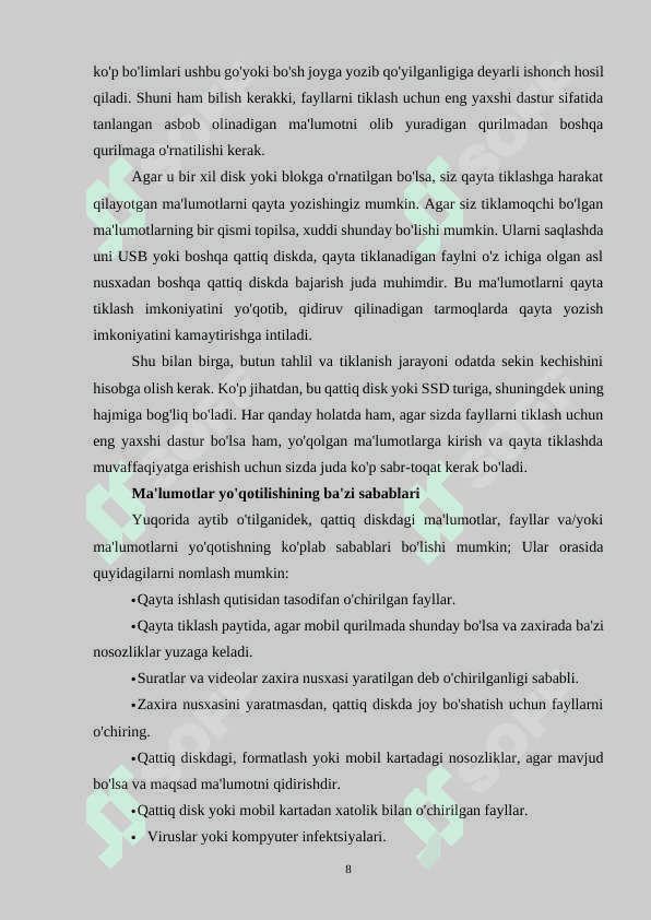 Windows OTda imtiyozlar turlari, fayl va kataloglar uchun foydalanishni boshqarish tartibi 8