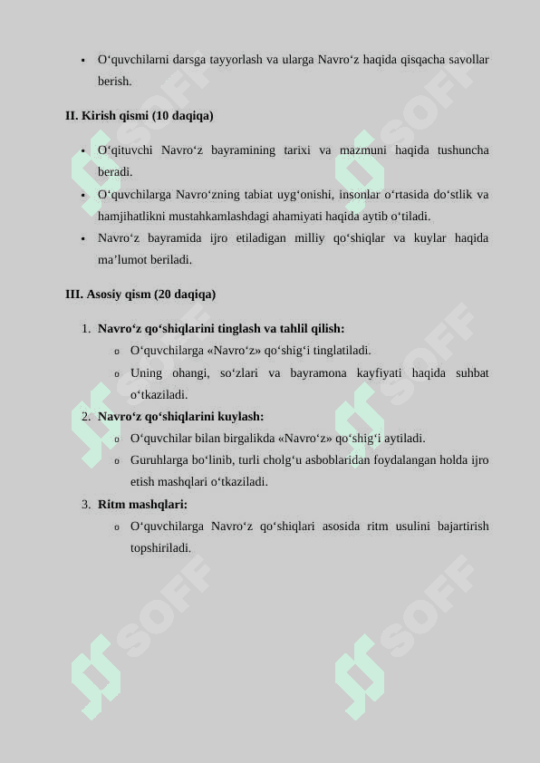 4-sinf musiqa Navro'z Dars ishlanma 3