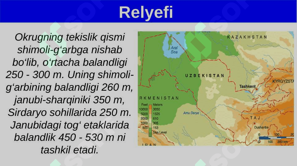 Mirzacho‘l tabiiy geografik okrugi. Iqlimi, suvlari, tuproqlari, o‘simliklari va hayvonot dunyosi 6