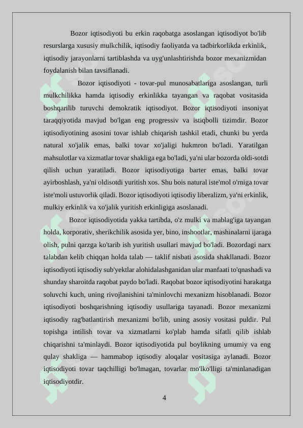 Iqtisodiyotni Tartiblashning Bozor Mexanizmi kurs ishi docx 4