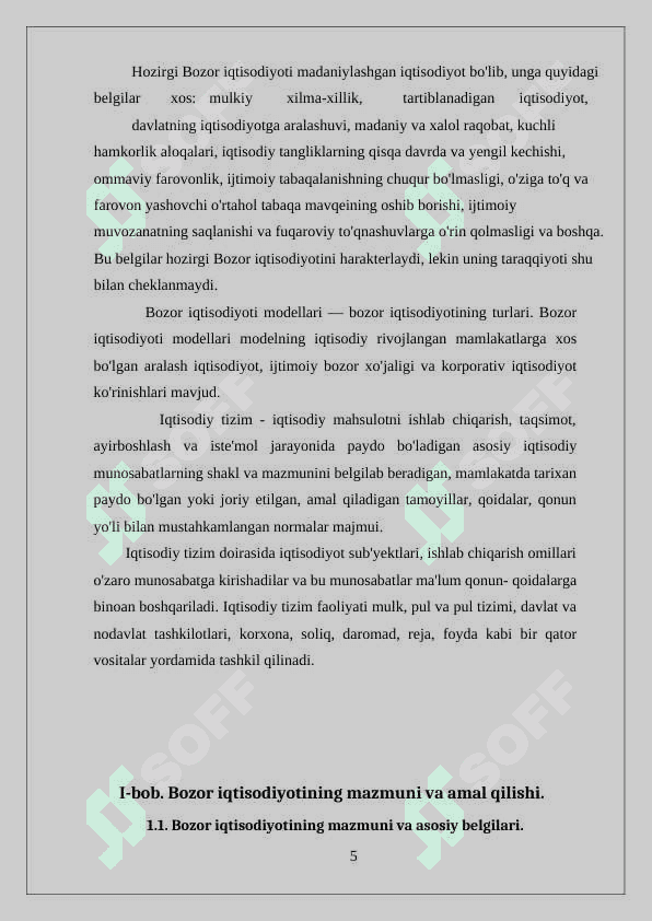 Iqtisodiyotni Tartiblashning Bozor Mexanizmi kurs ishi docx 5