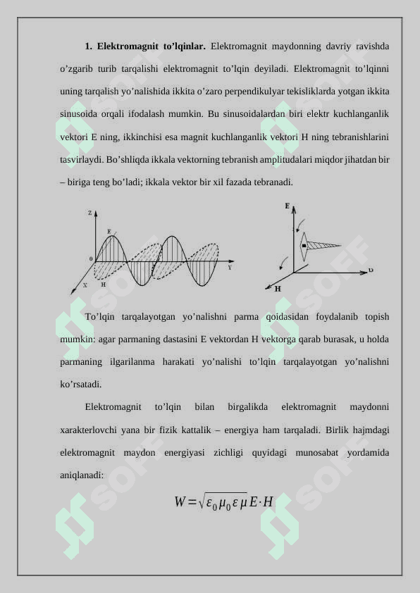 Elektromagnit to’lqinlar ning shakllanish 2