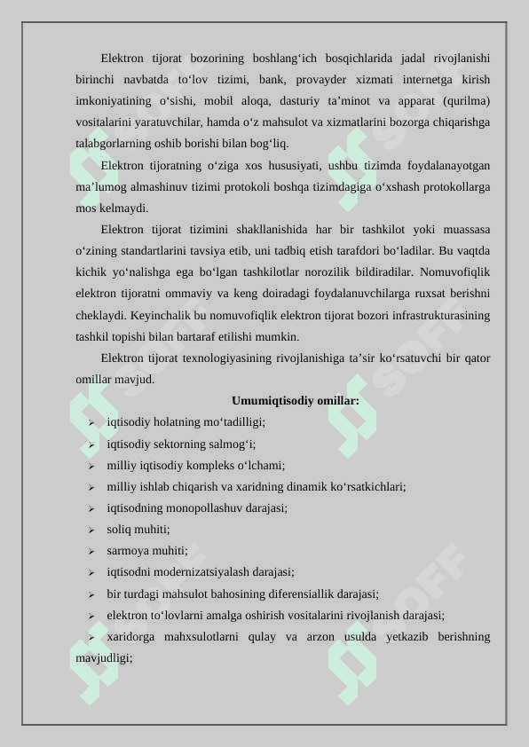Elektron tijorat tizimlaridan foydalanish 4