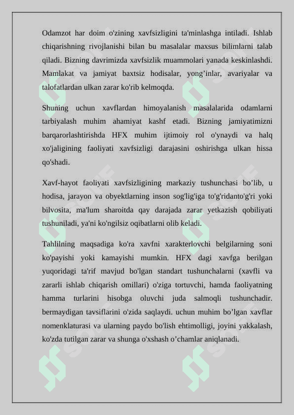 Faoliyat xavfsizligini ta'minlashda psixologik omillarning ahamiyatiFaoliyat xavfsizligini ta'minlashda psixologik omillarning ahamiyati 4