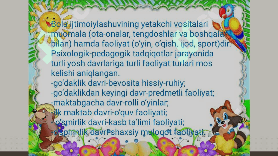 Ijtimoiylashuv- ijtimoiy  pedagogikaning asosiy muommosi sifatida 8