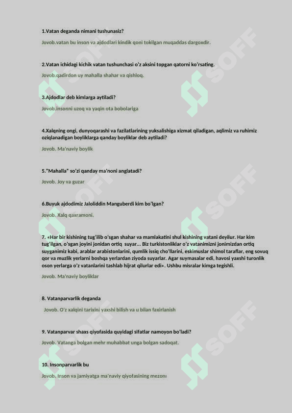 Pedagogika savollar javoblari bilan 4