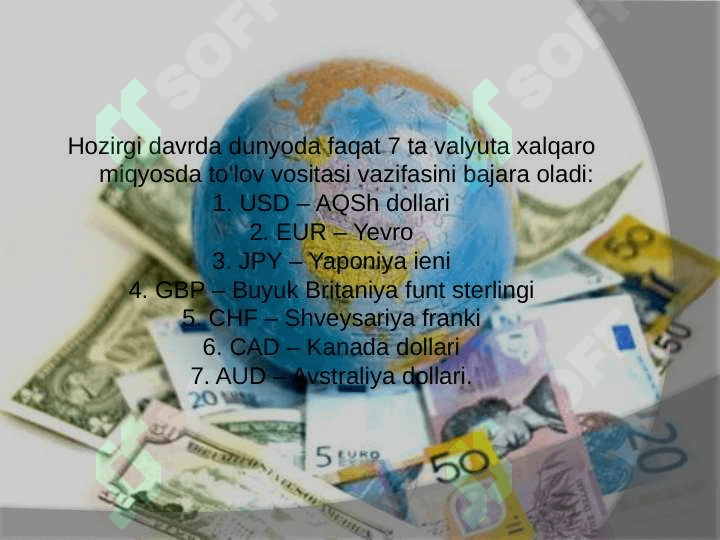 Pulning xalqaro munosabatlardagi harakati pptx 4