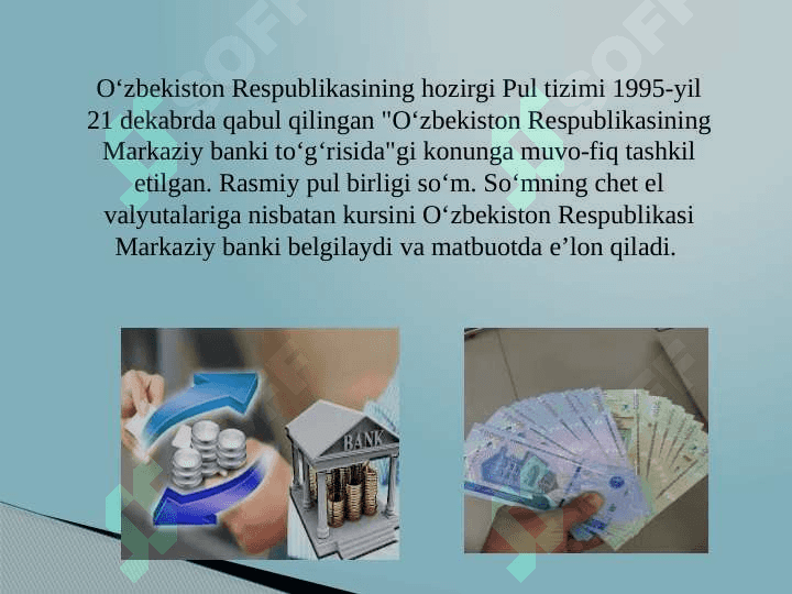 O’zbekiston Respublikasida Pul Tizimi pptx 4