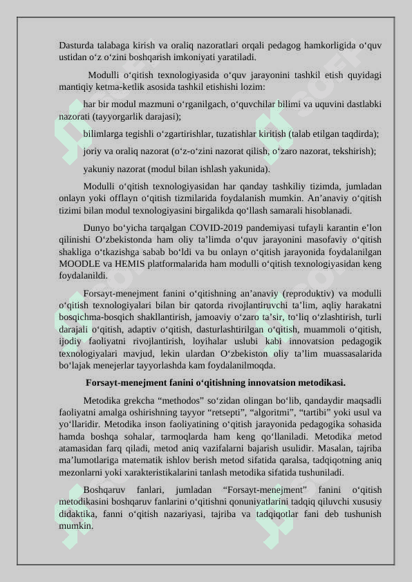 Forsayt menejment faninio’qitishning innovatsion texnologiyalari. 4