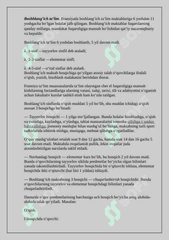 Fransiyada ta’lim siyosatining olib borilishi 4