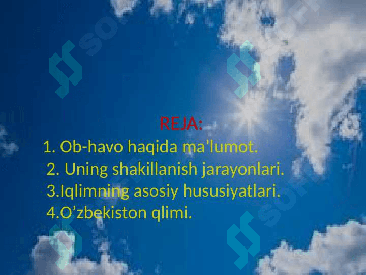 Ob-havo elementlari va iqlim 2