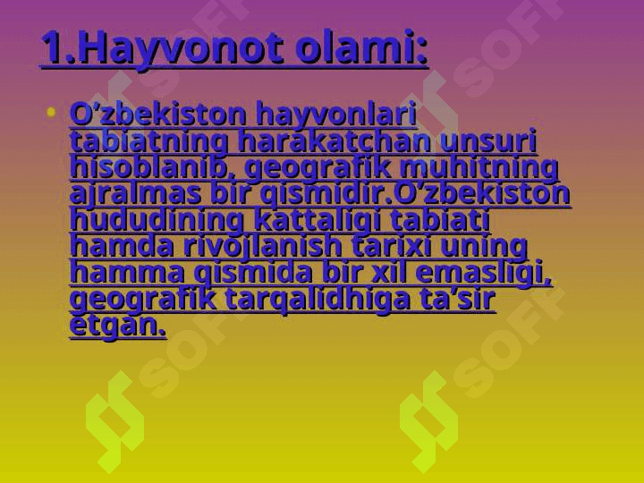 O‘zbekistonning hayvonot olami 3