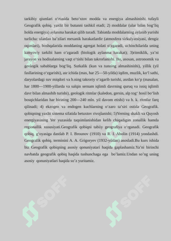 «Geografik qobiqning asosiy qonuniyatlari» 3