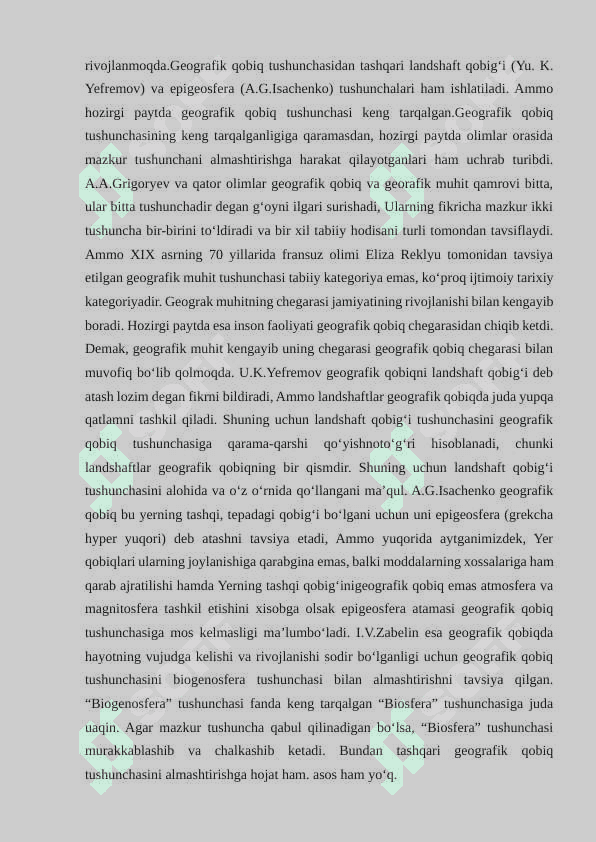 «Geografik qobiqning asosiy qonuniyatlari» 5