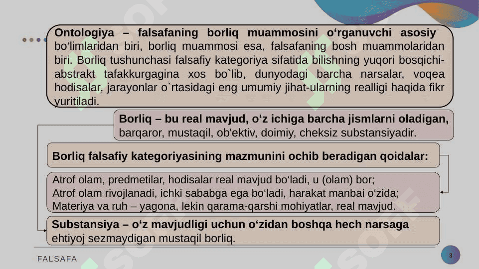 Borliq – falsafa kategoriyasi 3