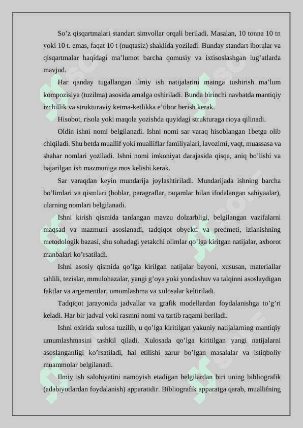 Ilmiy tadqiqot ishlari bo'yicha hisobotni rasmiylashtirish 3
