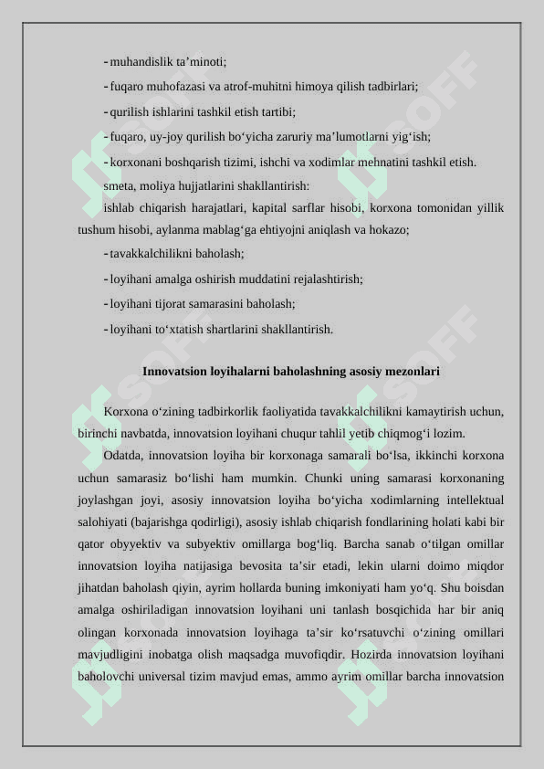 Innovatsion xarajatlarni boshqarish usullarini tahlil qilish 7