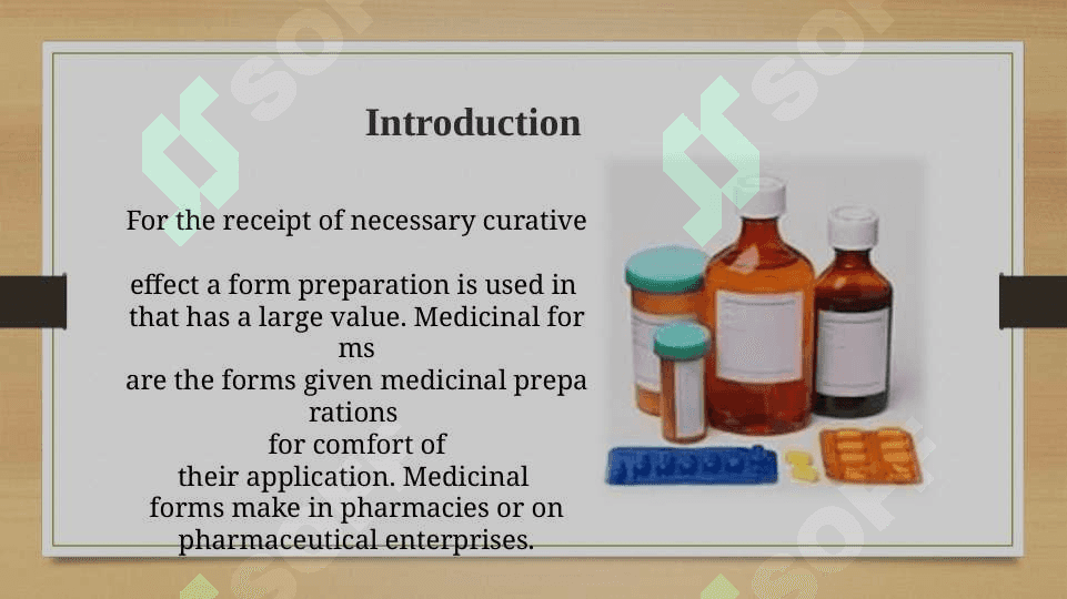 The Common forms of the drugs. 3