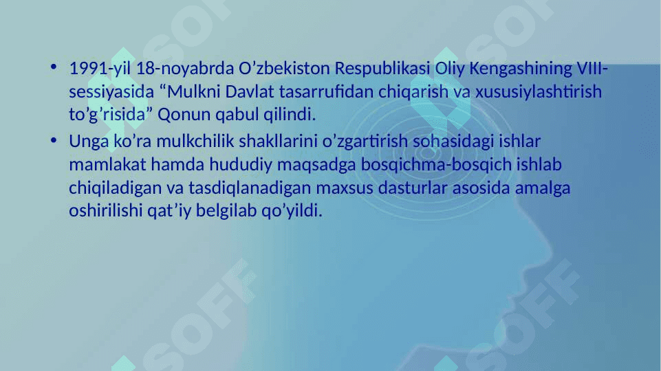 Davlat mulkini xususiylashtirish va boshqarish iqtisodiyotni tartibga solish vositasi 4