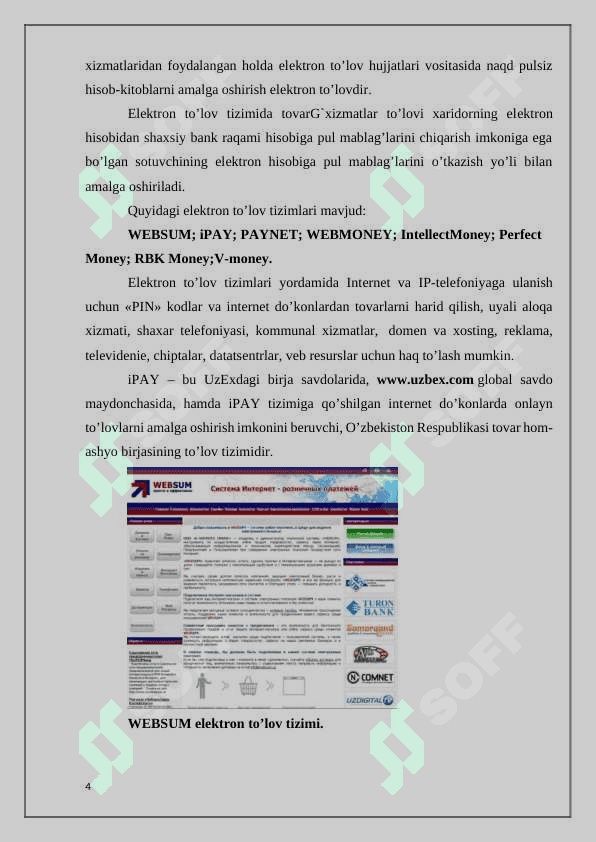 Internet to'lov tizimlari va ularning ishlash texnologiyasi 4