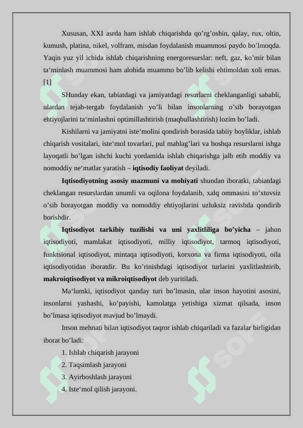 Iqtisodiyot nazariyasi fanining 3