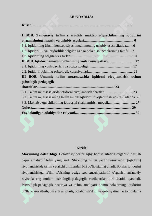 Bolalarning qobiliyatlarini va iste’dodlarini ro’yobga chiqarishda maktabning o’rni 2