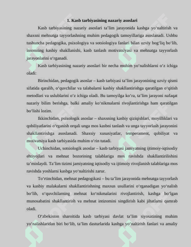 O‘QITISH JARAYONIDA KASB TARBIYASINI BERISH MASALALARI 4