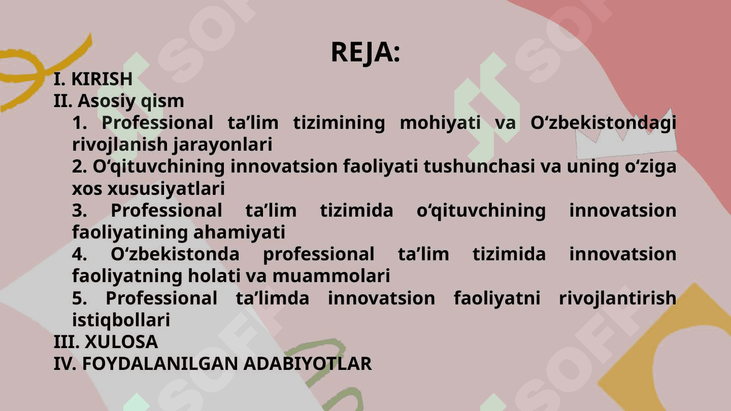 Professional ta’lim tizimida o‘qituvchining innovatsion faoliyati 2