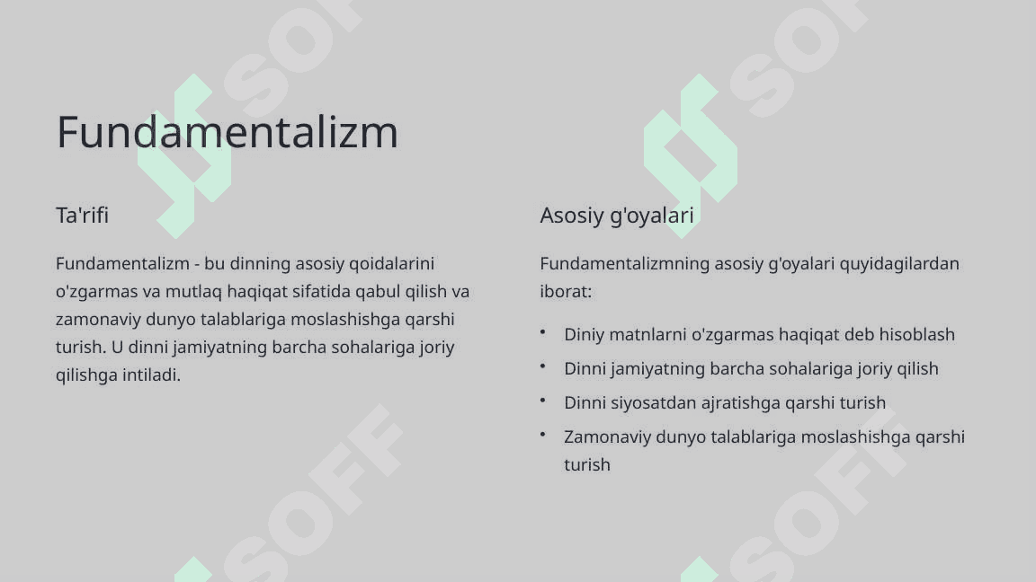 Diniy fanatizm, ekstremizm, fundamentalizm va terrorizmning tarixi va hozirgi davrda xavfsizlikga tahdidi 6
