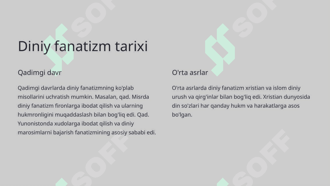 Diniy fanatizm, ekstremizm, fundamentalizm va terrorizmning tarixi va hozirgi davrda xavfsizlikga tahdidi 8