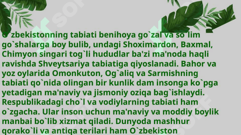 O‘zbekiston tabiatini muhofaza qilish 4