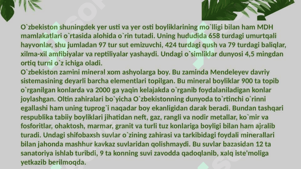 O‘zbekiston tabiatini muhofaza qilish 7