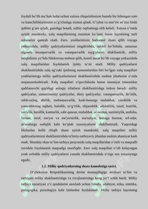 "Milliy qadriyat va anʼanalar orqali oʻquvchilarni tarbiyalash yoʻllari" 8