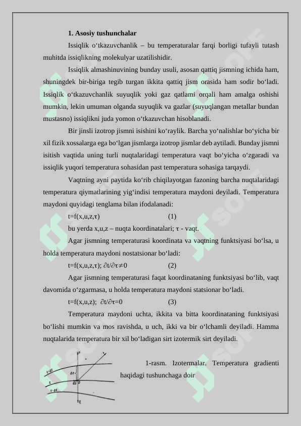 Issiqlik o‘tkazuvchanlik 2