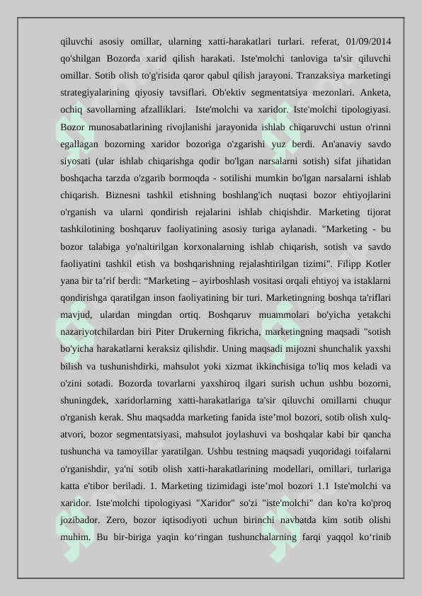 Iste’molchilarni shakllantirish jarayonlari 4