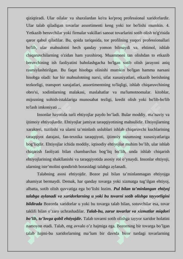 Iste’molchilarni shakllantirish jarayonlari 6