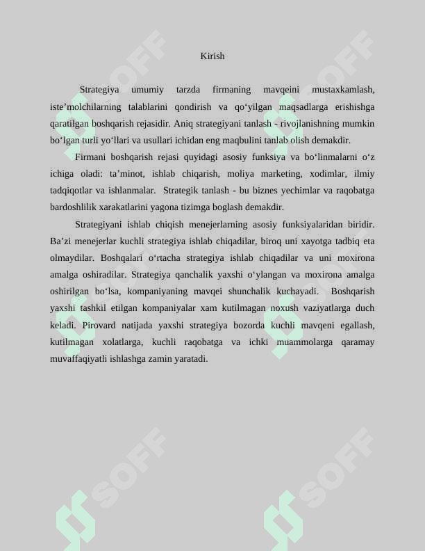 STRATEGIK BOSHQARUVNING VAZIFALARI 2