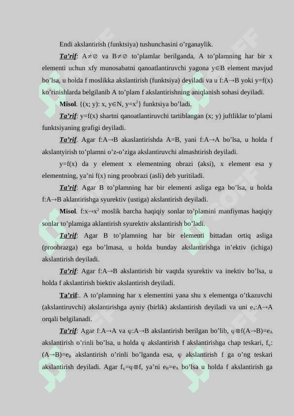 To'plamlar dekart ko'paytmasi assosativlik va komuntativlik 4