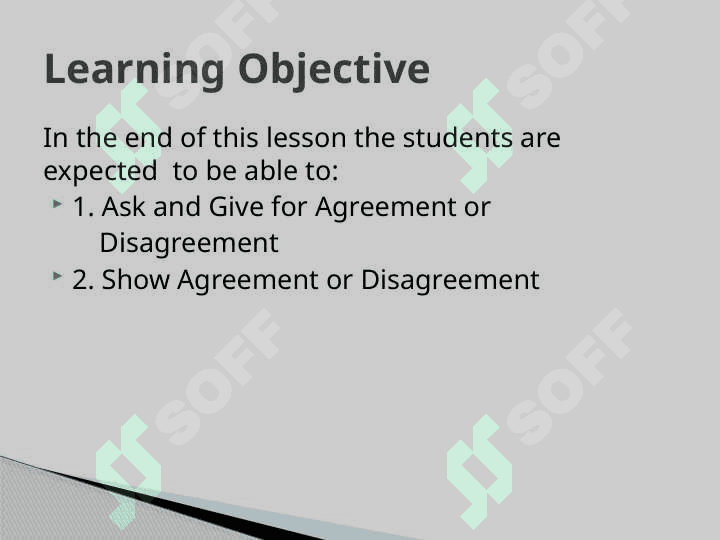 Agreement and disagreement 2