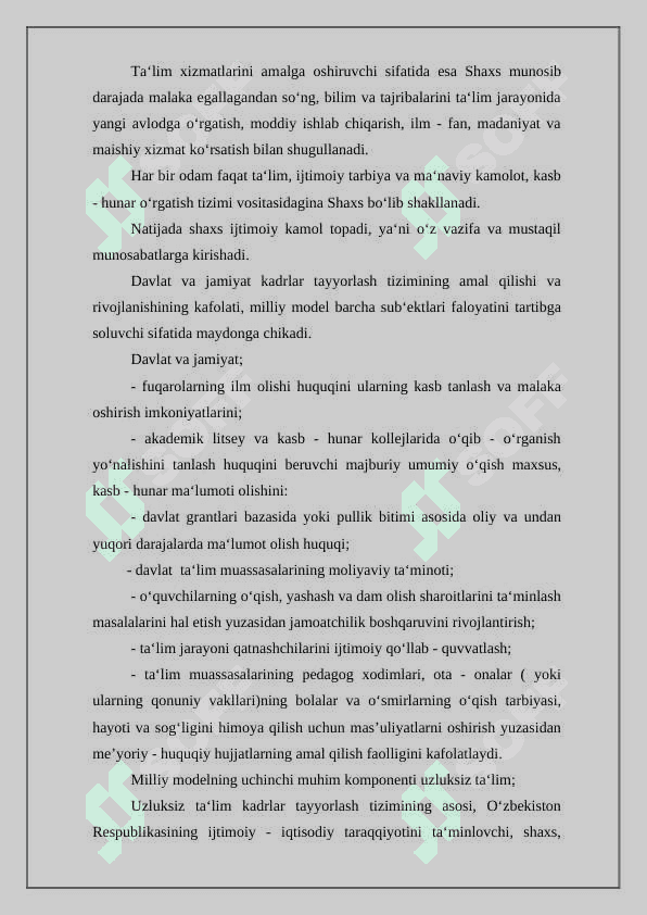 Kadrlar tayyorlash milliy modeli pedagogik bilimlar asosi 3