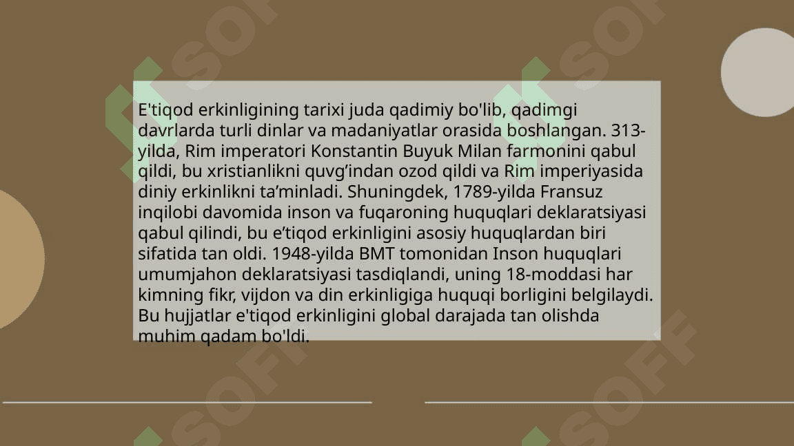 Mavzu: Vijdon va e'tiqod erkinligi 4