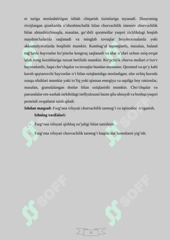 Fargʻona iqtisodiy rayonining chorvachiligi 8