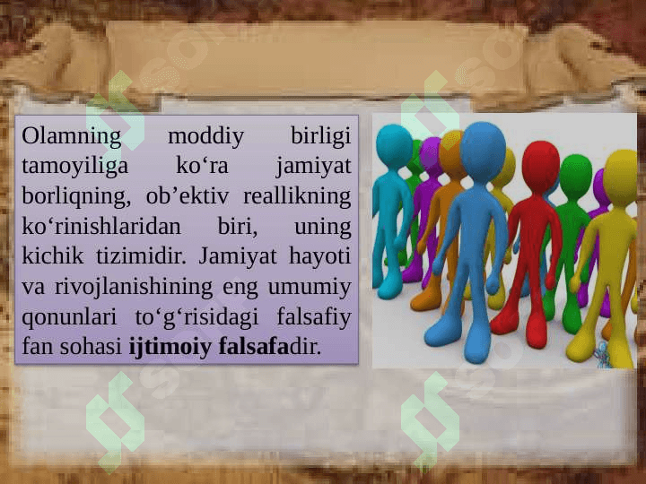 Jamiyat falsafasi va inson falsafasi 2