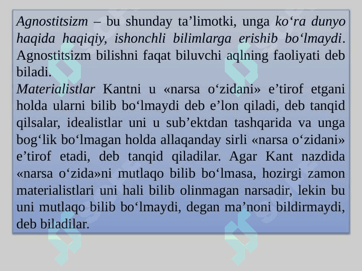 Bilish falsafasi.(Gnoseologiya). 8