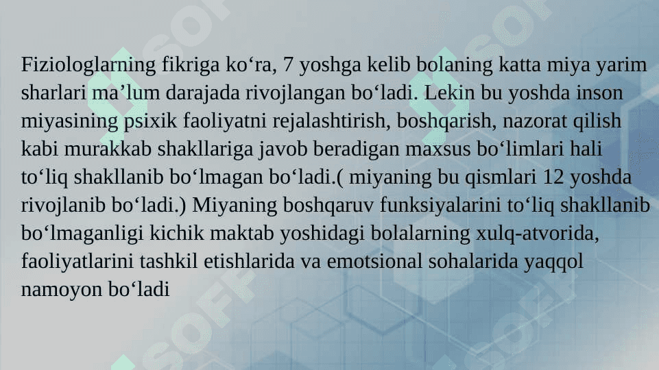 Kichik Maktab yosh davrida psixik rivojlanish xususiyatlari 6