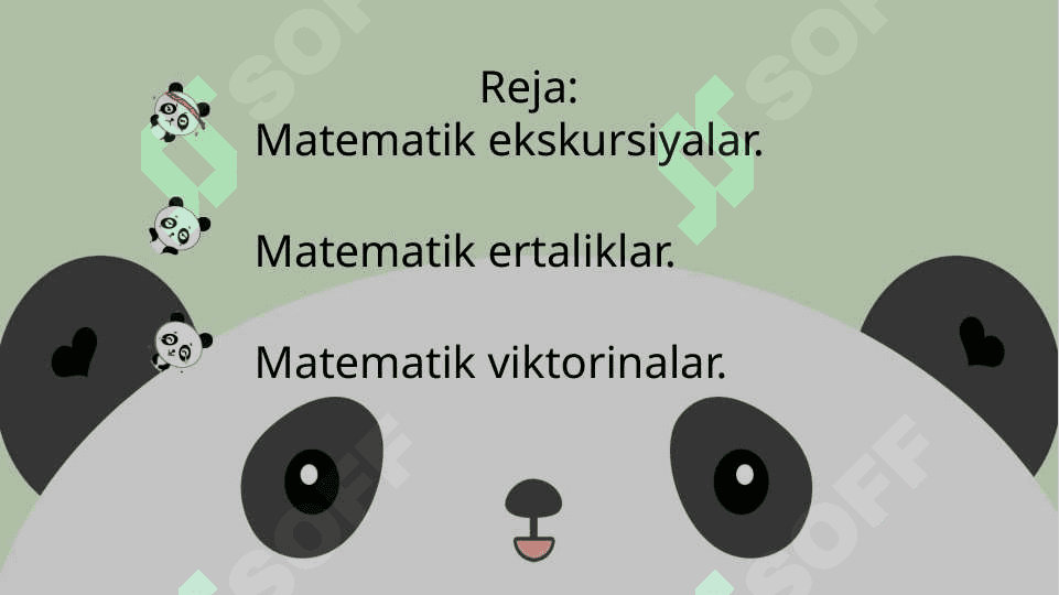 Matematikadan ekskursiyalar, ertaliklar, oʻyinlarni tayyorlash va oʻtkazish metodikasi. 2