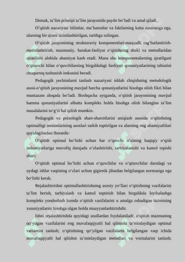 TA’LIM NAZARIYALARI (KONTSEPTSIYALAR) kurs ishi 7