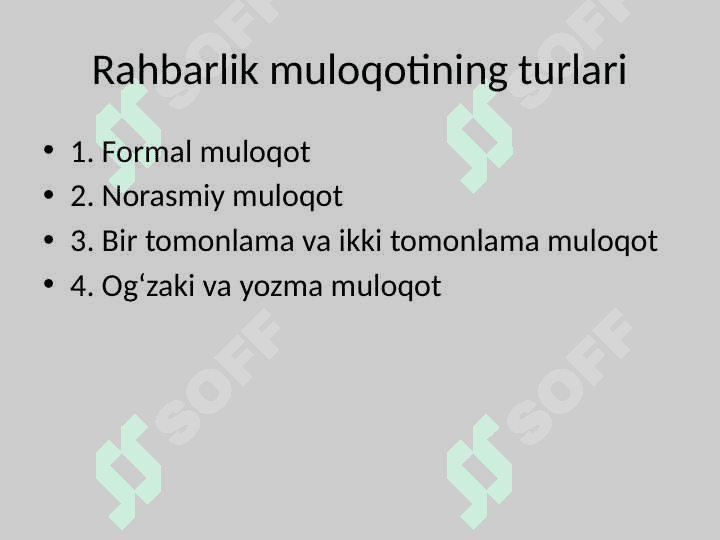 Rahbarlik muloqoti va uning bosqichlari 3